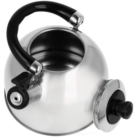 Czajnik stalowy z gwizdkiem na gaz indukcję 2L srebrny połysk BRUNBESTE BB-2401-B