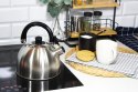 Czajnik stalowy z gwizdkiem na gaz indukcję 2L srebrny satynowy BRUNBESTE BB-2401-S