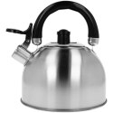 Czajnik stalowy z gwizdkiem na gaz indukcję 2L srebrny satynowy BRUNBESTE BB-2401-S