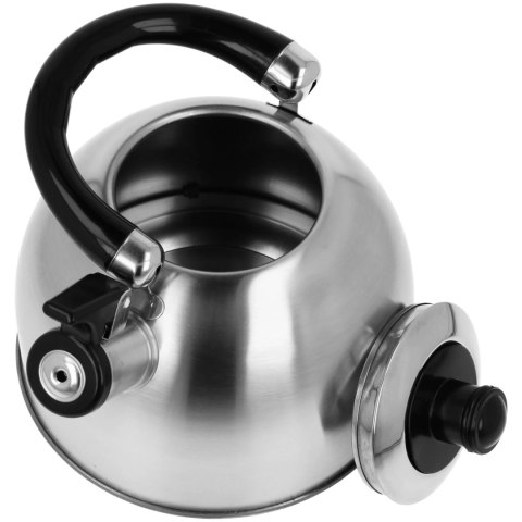 Czajnik stalowy z gwizdkiem na gaz indukcję 2L srebrny satynowy BRUNBESTE BB-2401-S