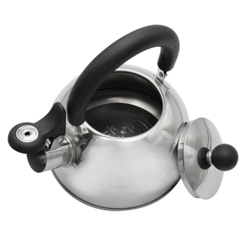 Czajnik stalowy z gwizdkiem na gaz indukcję mały 1.5L srebrny BRUNBESTE BB-1323