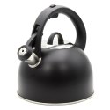 Czajnik stalowy z gwizdkiem tradycyjny na gaz indukcja 2.5L czarny BRUNBESTE BB-2410