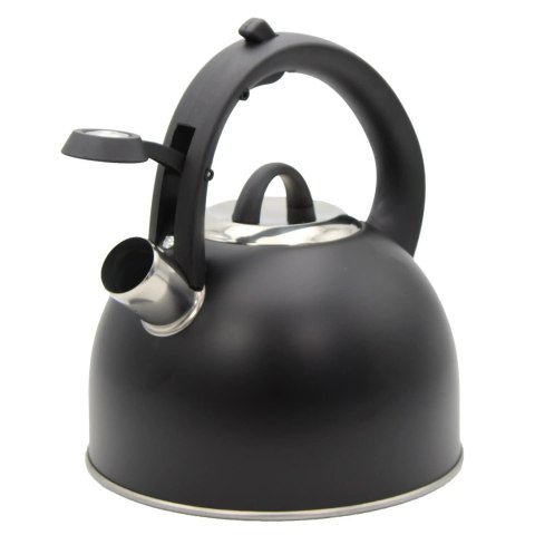 Czajnik stalowy z gwizdkiem tradycyjny na gaz indukcja 2.5L czarny BRUNBESTE BB-2410