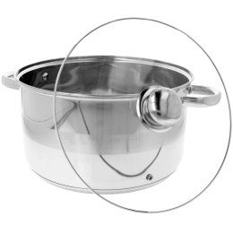 Garnek stalowy ze stali nierdzewnej indukcja z pokrywką duży 30cm 12.3L BRUNBESTE BB-2130