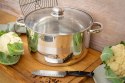 Garnek stalowy ze stali nierdzewnej indukcja z pokrywką duży 32cm 14.7L BRUNBESTE BB-2132