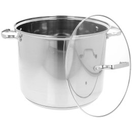 Garnek stalowy ze stali nierdzewnej na gaz indukcję gastro DUŻY 28cm 13L BRUNBESTE BB-2235