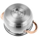 Garnki ze stali nierdzewnej na gaz indukcję zestaw garnków komplet 12-ele BRUNBESTE BB-2208