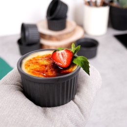 Miseczka do zapiekania kokilka do piekarnika ceramiczna czarna mała 9.5cm 190ml VILDE 139335