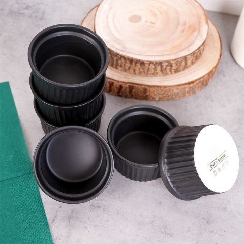 Miseczka do zapiekania kokilka do piekarnika ceramiczna czarna mała 9.5cm 190ml VILDE 139335