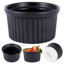 Miseczka do zapiekania kokilka do piekarnika ceramiczna czarna mała 9.5cm 190ml VILDE 139335