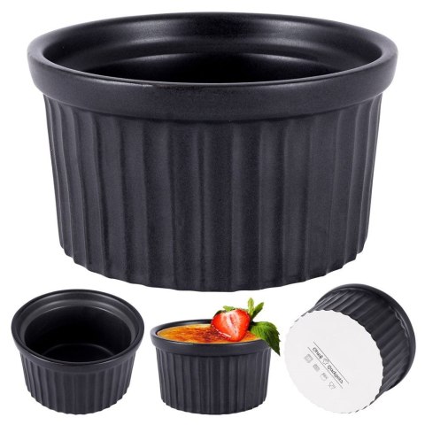 Miseczka do zapiekania kokilka do piekarnika ceramiczna czarna mała 9.5cm 190ml VILDE 139335