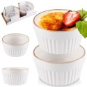 Miseczki do zapiekania kokilki porcelanowe do sosów piekarnika biała 9cm 170ml 2-ele EXCELLENT HOUSEWARE 259231