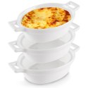 Miseczki do zapiekania kokilki porcelanowe do sosów piekarnika białe małe 120ml 3-ele EXCELLENT HOUSEWARE 259234-OW