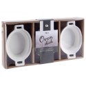 Miseczki do zapiekania kokilki porcelanowe do sosów piekarnika białe małe 120ml 3-ele EXCELLENT HOUSEWARE 259234-OW