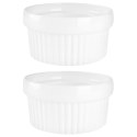 Miseczki kokilki ceramiczne do zapiekania piekarnika białe małe 9.5cm 170ml 2-ele EXCELLENT HOUSEWARE 111521