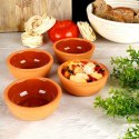 Miseczki kokilki kamionkowe do zapiekania do sosów dipów małe 10.5cm 150ml 4-ele EXCELLENT HOUSEWARE 259163