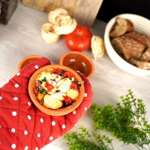 Miseczki kokilki kamionkowe do zapiekania do sosów dipów małe 10.5cm 150ml 4-ele EXCELLENT HOUSEWARE 259163