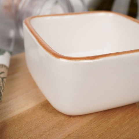 Naczynie żaroodporne ceramiczne białe kwadratowe małe 7.5x7.5x3.5cm 85ml VILDE 279903