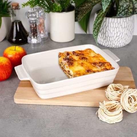 Naczynie żaroodporne ceramiczne białe prostokątne duże 30x18.5x6cm ALPINA 259329