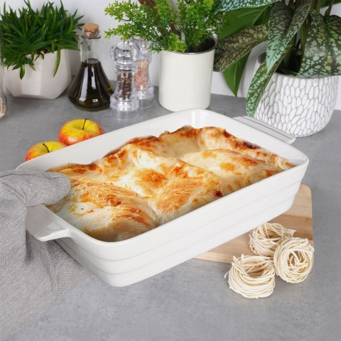 Naczynie żaroodporne ceramiczne białe prostokątne duże 30x18.5x6cm ALPINA 259329
