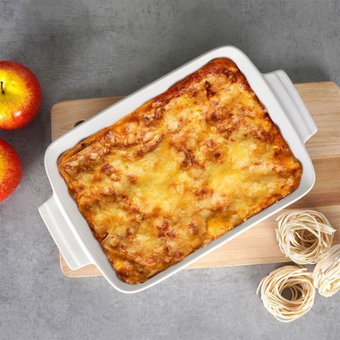 Naczynie żaroodporne ceramiczne białe prostokątne duże 30x18.5x6cm ALPINA 259329