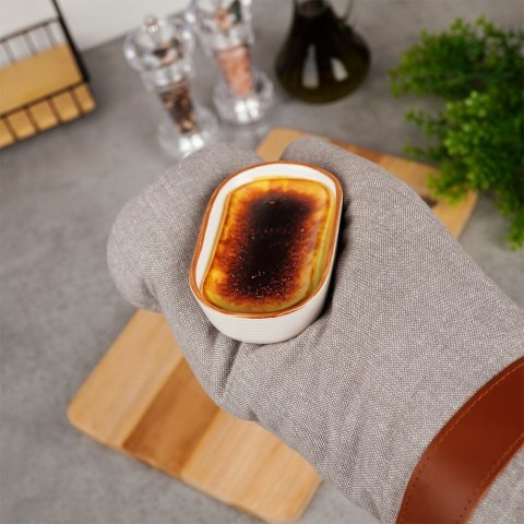 Naczynie żaroodporne ceramiczne białe prostokątne małe 10.5x6.5x3cm 75ml VILDE 279904