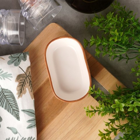 Naczynie żaroodporne ceramiczne białe prostokątne małe 10.5x6.5x3cm 75ml VILDE 279904
