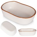 Naczynie żaroodporne ceramiczne białe prostokątne małe 10.5x6.5x3cm 75ml VILDE 279904