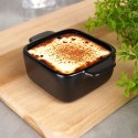 Naczynie żaroodporne ceramiczne czarne kwadratowe małe 10x7x3.5cm 80ml VILDE 279905