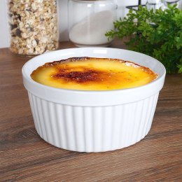 Naczynie żaroodporne ceramiczne okrągłe białe małe 14.5x6.5cm 600ml ALPINA 259267