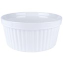 Naczynie żaroodporne ceramiczne okrągłe białe małe 14.5x6.5cm 600ml ALPINA 259267