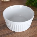 Naczynie żaroodporne ceramiczne okrągłe białe małe 14.5x6.5cm 600ml ALPINA 259267