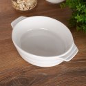 Naczynie żaroodporne ceramiczne okrągłe białe małe 19x13.5x5cm 440ml ALPINA 259268