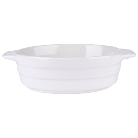 Naczynie żaroodporne ceramiczne okrągłe białe małe 19x13.5x5cm 440ml ALPINA 259268