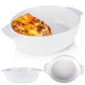 Naczynie żaroodporne ceramiczne okrągłe białe małe 19x13.5x5cm 440ml ALPINA 259268