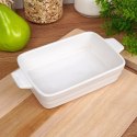 Naczynie żaroodporne do pieczenia ceramiczne białe małe prostokątne 19x11x4cm ALPINA 259300