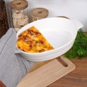 Naczynie żaroodporne do pieczenia ceramiczne białe owalne 24x14.5x5cm ALPINA 259298
