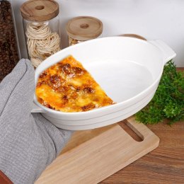 Naczynie żaroodporne do pieczenia ceramiczne białe owalne 24x14.5x5cm ALPINA 259298