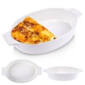 Naczynie żaroodporne do pieczenia ceramiczne białe owalne 24x14.5x5cm ALPINA 259298