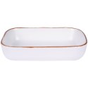 Naczynie żaroodporne do pieczenia ceramiczne białe prostokątne 22.5x15x5cm VILDE 259323