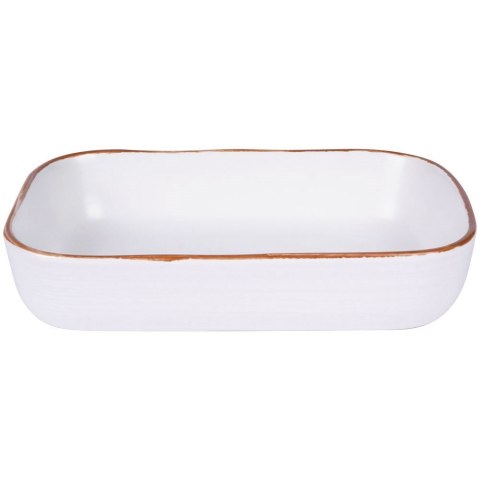 Naczynie żaroodporne do pieczenia ceramiczne białe prostokątne 22.5x15x5cm VILDE 259323