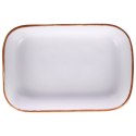 Naczynie żaroodporne do pieczenia ceramiczne białe prostokątne 22.5x15x5cm VILDE 259323