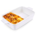 Naczynie żaroodporne do pieczenia ceramiczne białe prostokątne 25x15x5.5cm ALPINA 259330