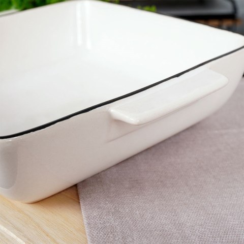 Naczynie żaroodporne do pieczenia porcelanowe białe 20.5x17x5.4cm 800ml HIT 259207