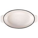 Naczynie żaroodporne do pieczenia porcelanowe białe owalne 19.5x11x5cm 360ml HIT 259209