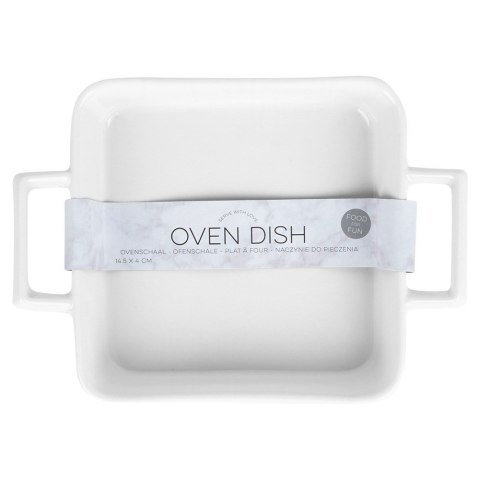 Naczynie żaroodporne porcelanowe białe kwadratowe 20x14x14cm 450ml HIT 121668