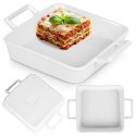 Naczynie żaroodporne porcelanowe białe kwadratowe 20x14x14cm 450ml HIT 121668