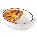 Naczynie żaroodporne porcelanowe białe owalne 18.5x11.5x4cm 300ml HIT 259210