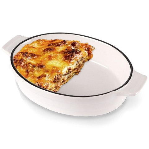 Naczynie żaroodporne porcelanowe białe owalne 18.5x11.5x4cm 300ml HIT 259210