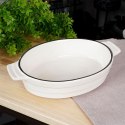 Naczynie żaroodporne porcelanowe białe owalne 18.5x11.5x4cm 300ml HIT 259210